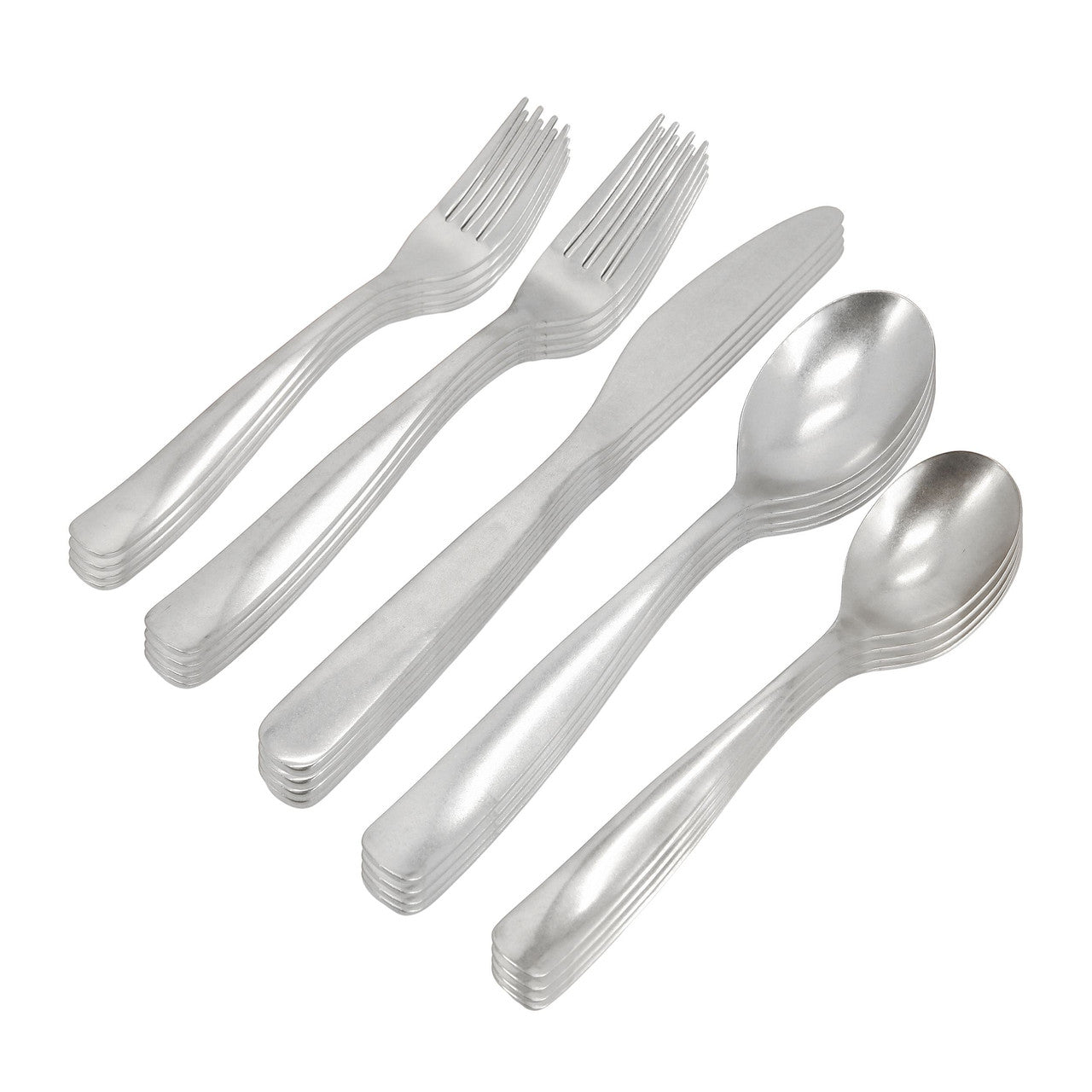 Gibson Home Hulton 20 Piece Stainless Steel Flatware Set in Silver