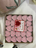 NNESN 50pcs Pink Smokeless Heart Shaped Candles – Romantic Mini Love Candles Set
