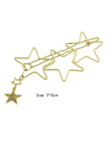 Minimalist Gold Metal Star Hair Clips Barrette Women Fashion Hair Accessories