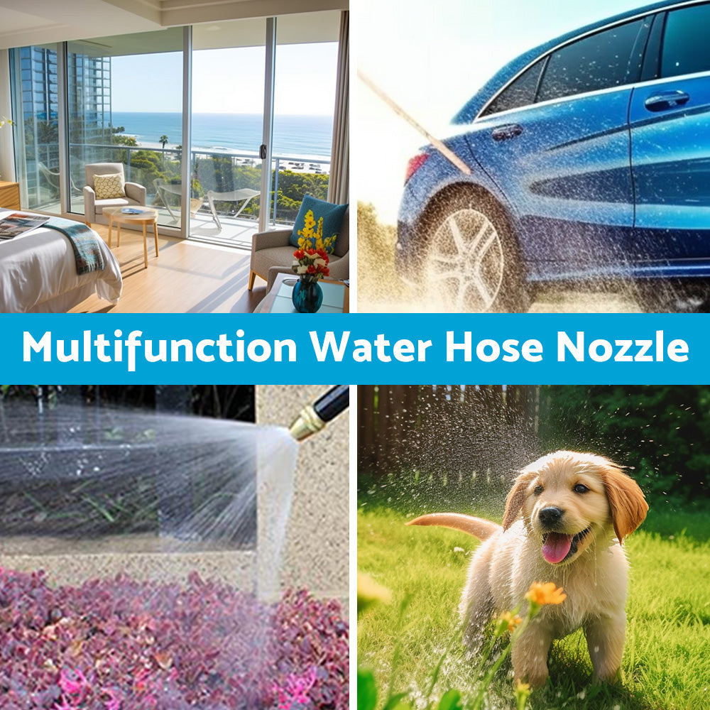 Stainless High Pressure Water Hose Spray Nozzle Washer Clean Home Window Garden