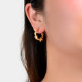 Gold Metal Geometric Small Hoop Earrings Women Accessories Ear Stud Jewellery