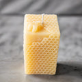 Beeswax Pillar Candles | Honeycomb Design