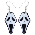 Acrylic Halloween Howling Ghost Earrings Dangle Drop Big Long Fashion Jewelry For Women Girl Ladies Teens Kid Accessories