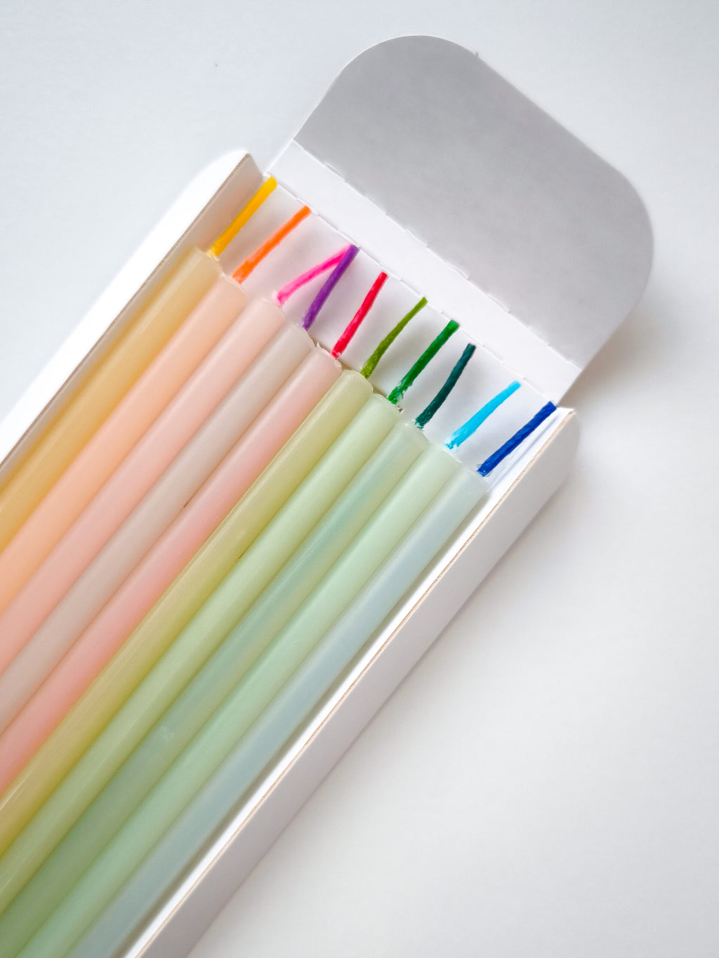 white beeswax Birthday Candles