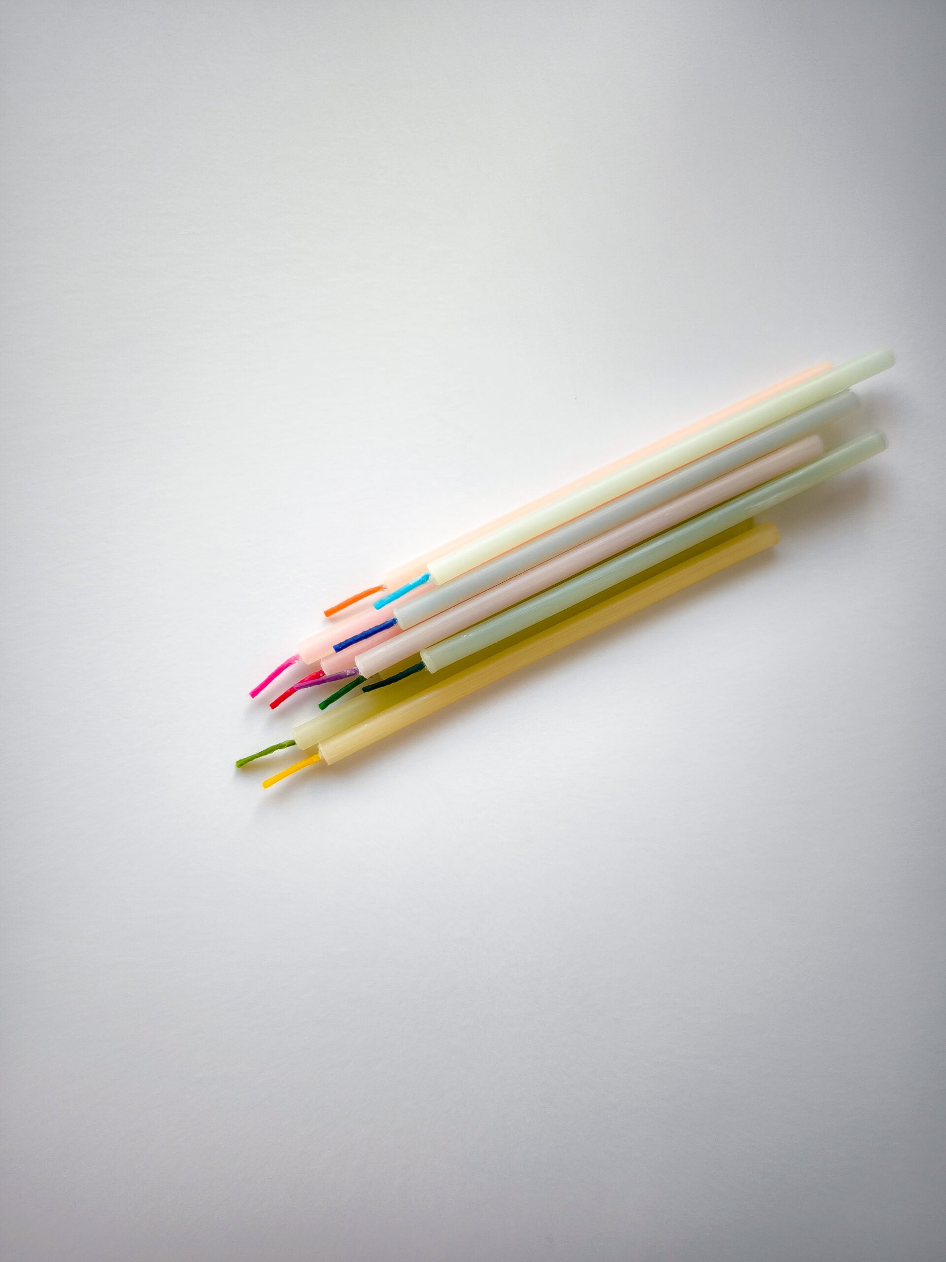 white beeswax Birthday Candles