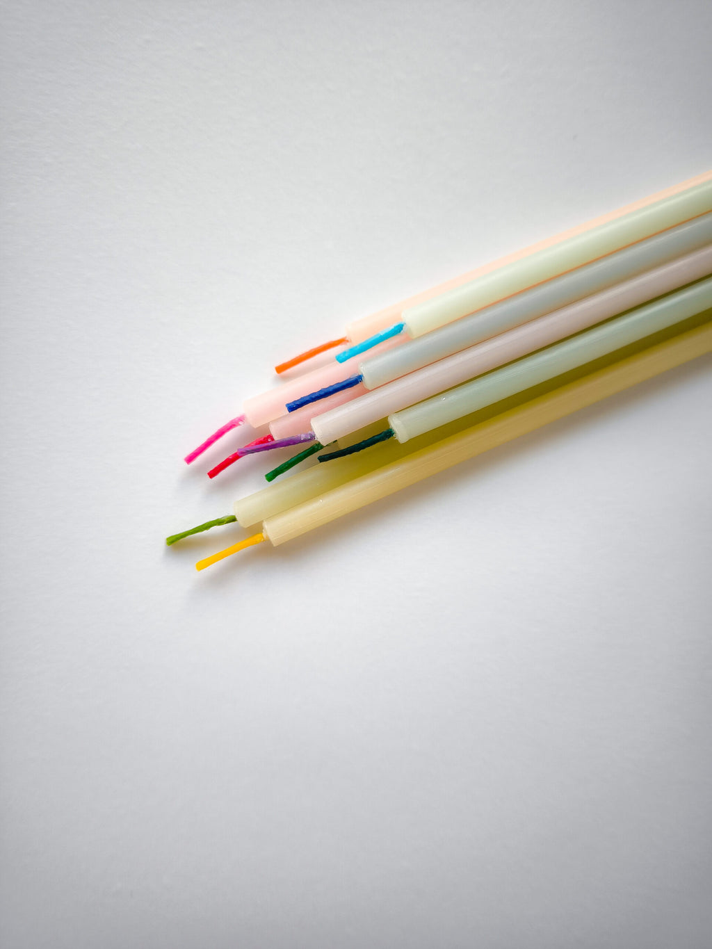 white beeswax Birthday Candles