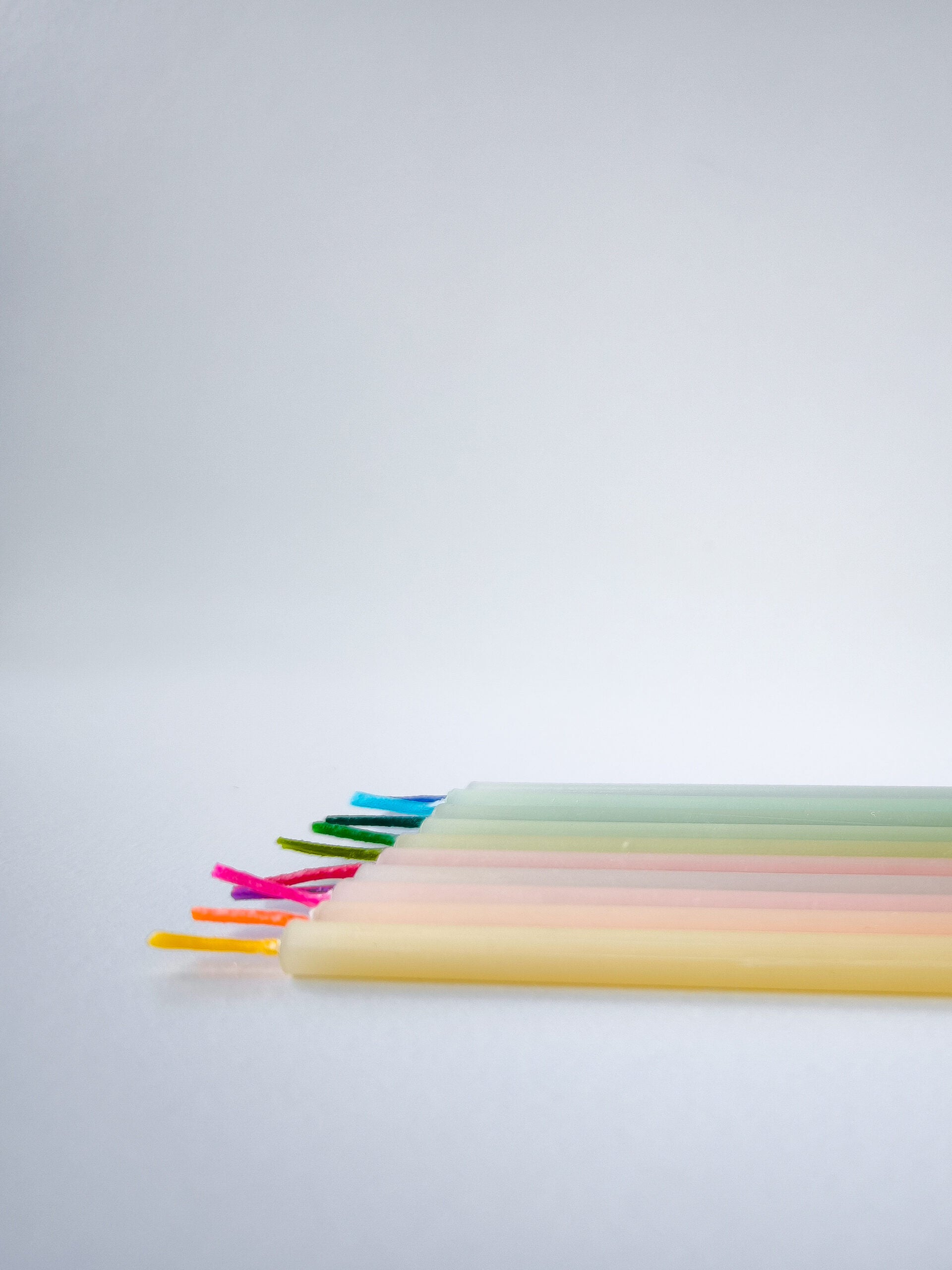 white beeswax Birthday Candles