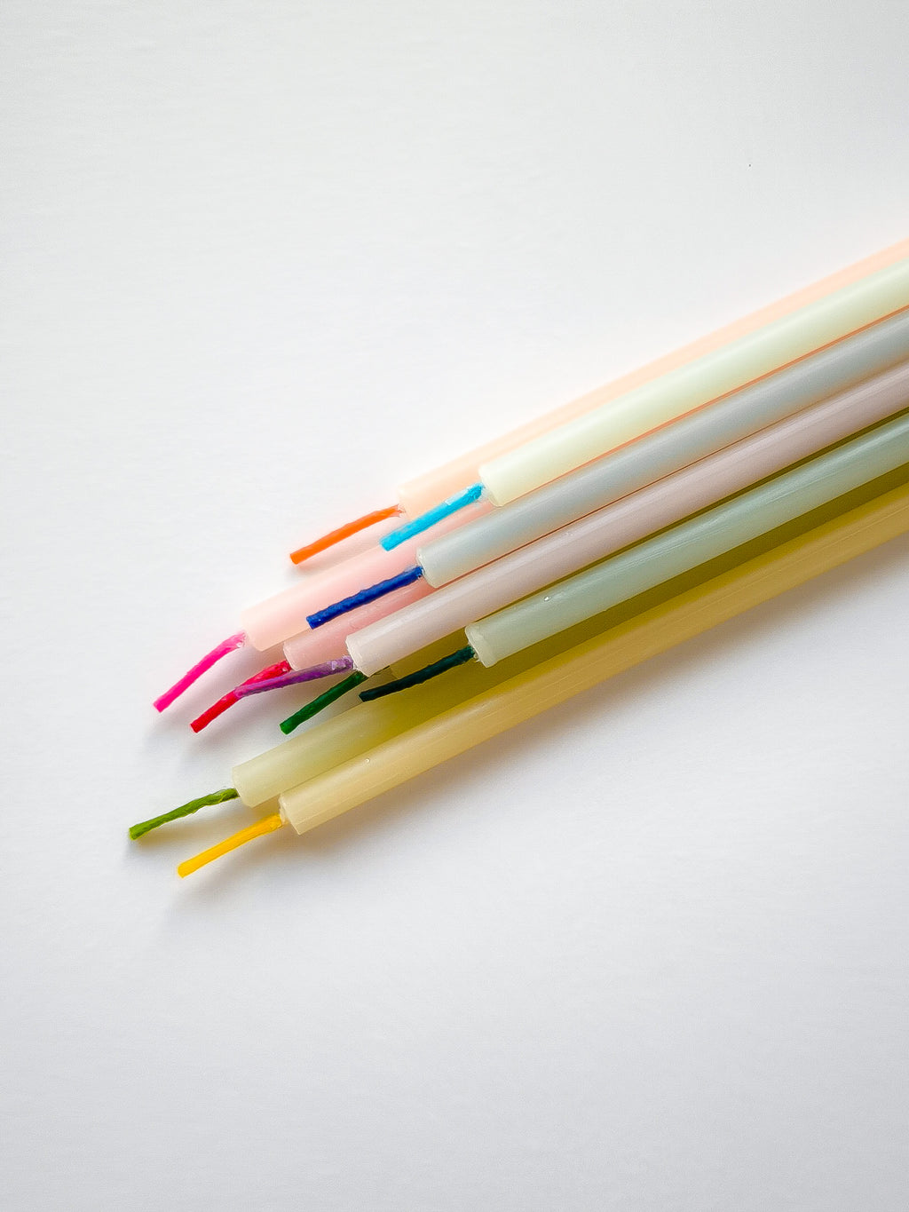 white beeswax Birthday Candles