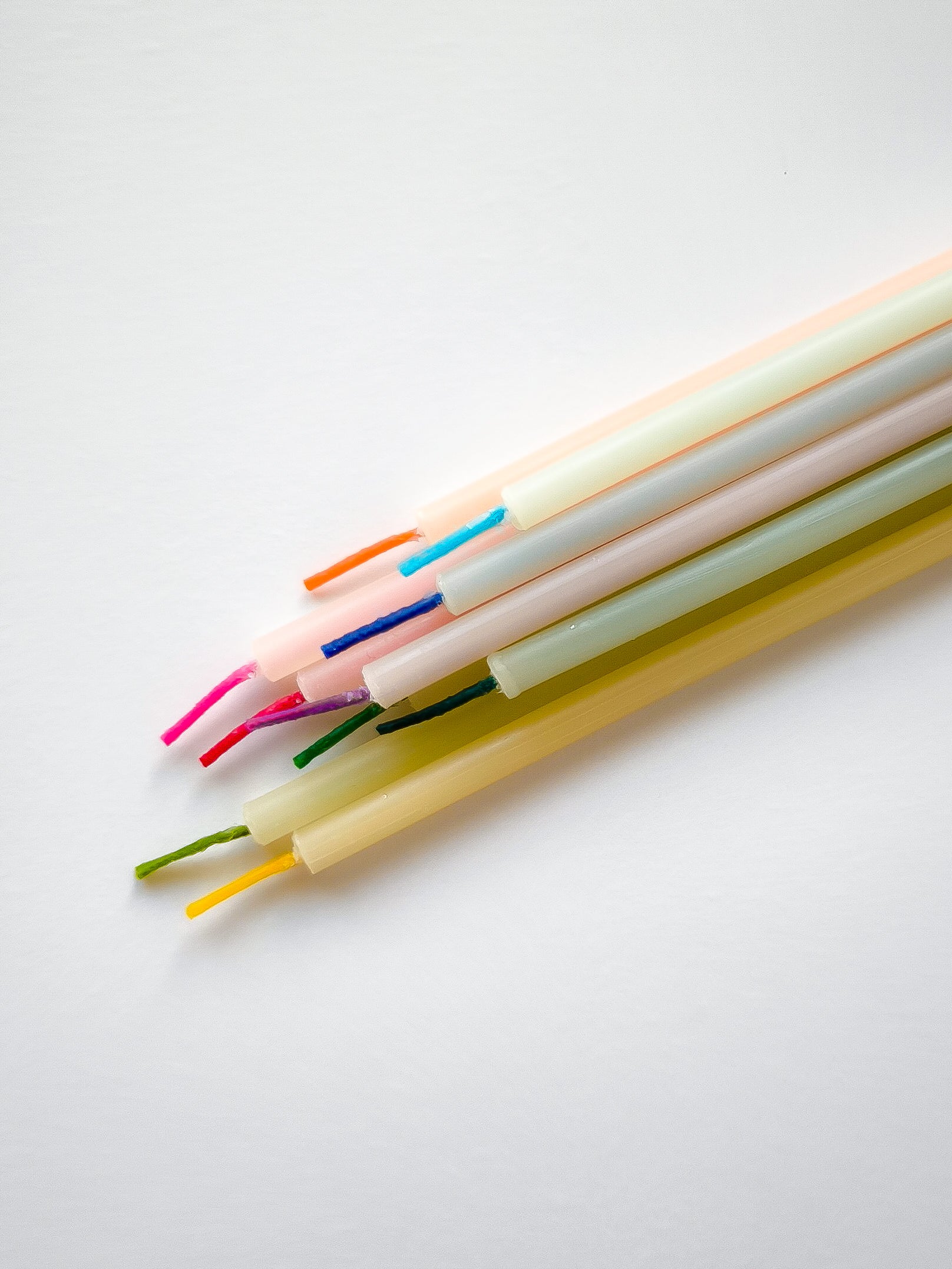 white beeswax Birthday Candles